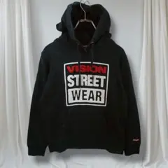 VISION STREET WEAR ビジョン ロゴパーカー 黒 L 裏起毛