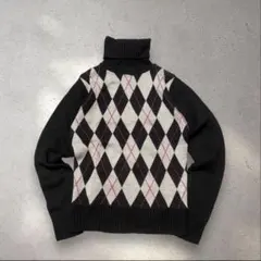 ★冬物セール★レディース ニットセーター 90s タートル 黒 レトロ