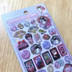 正規品 和柄 ボンボンドロップシール 舞妓さん