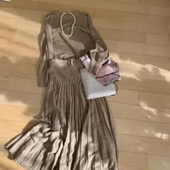 Mila Owen ニット　セットアップ ベージュ