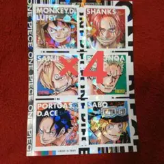 最強ジャンプ 5月号 付録 ワンピース ホロステッカー シール 4枚セット