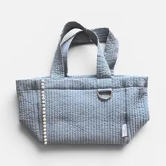 ume ハンドメイド ファンシーツイード マザーズバッグ パール ブルー ume様専用 ハンドメイド ファンシーツイード マザーズバッグ パール