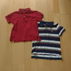 Ralph Lauren ポロシャツ 4T 赤 ストライプ