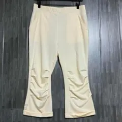 マリクレール　ギャザー クロップドパンツ　ウエストゴム　【美品】　Lのサムネイル