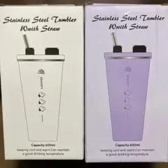 SNOOPY スヌーピー ステンレス ストロー付きタンブラー 2色セット