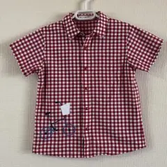【美品】　familiar チェック　シャツ　120