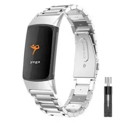 【試着のみ】Fitbit Charge5/Charge6 バンド ステンレス製