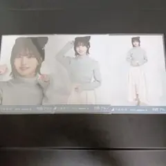 乃木坂46 中西アルノ 猫耳ニット帽 生写真 3種コンプ
