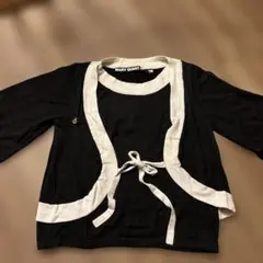 MARY QUANT 黒 五分袖 トップス M