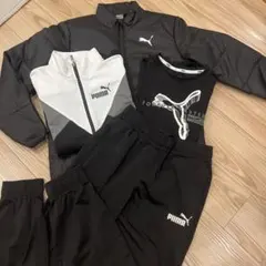 プーマ　160 アウター、ジャージ上下、Tシャツ　4点セット　黒