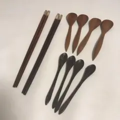 木製スプーン4本×2  箸　2セット