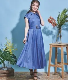 herlipto Denim Shirt Belted Dress M - メルカリ