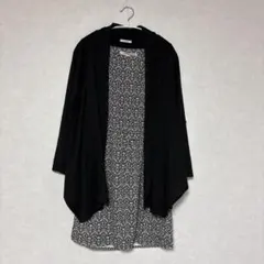 レース柄ワンピースとカーディガンのセット