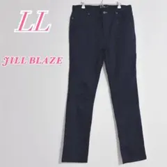 JILL BLAZE カジュアルパンツ ネイビー LL　大人カジュアルコーデのサムネイル