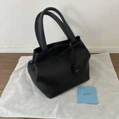 美品　Kitamura キタムラ シュリンクレザー ハンドバッグ 黒　シボのサムネイル