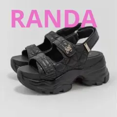 RANDA 厚底サンダル　ブラックのサムネイル