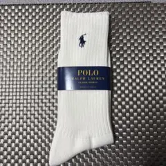 Polo Ralph Lauren ホワイトリブソックス 25-27cm