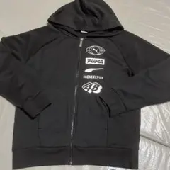 PUMA フルジップフード付きパーカー黒