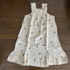 ♡くまさんキャミソール ルームウェア アイボリー 約90cm