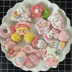 デコパーツまとめ売り　アソート　カボション　15個