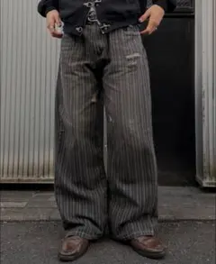 ストライプヴィンテージウォッシュセミワイドデニム TO1995