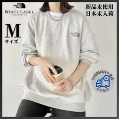 【新品】韓国限定 ホワイトレーベル ノースフェイス トレーナー グレー M