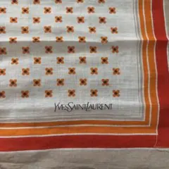 イブサンローラン ハンカチ生地 花柄 レトロ 2枚
