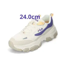 FILA フィラ スニーカー infinito 24.0㎝☆アイボリー×パープル