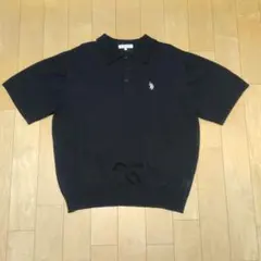 U.S. POLO ASSN. ニットポロシャツ L Blackのサムネイル