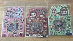 LABUBU キャラクターシール 3パックセット