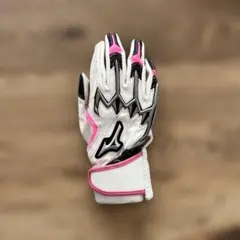 Mizuno バッティング用手袋 ホワイト/ピンク　右
