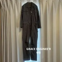 GRACE ENGINEE'R ヒッコリーツナギ オーバーオールレディース9号