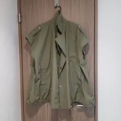 UNDERCOVER★95SS★逆ジップ ロング丈ベスト ミリタリーブルゾン UNDERCOVER☆95SS☆逆ジップ ロング丈ベスト ミリタリーブルゾン