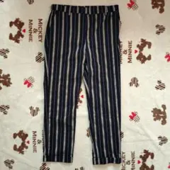 GLOBAL WORK レディース ストライプ サルエルパンツ ロングパンツ L