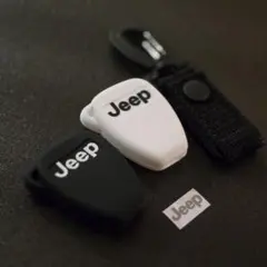 ４点セット／ジープ Jeep JKラングラー★新品ロゴ入りシリコンキーカバー