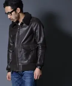 AMERICAN RAG CIE 2WAYG1レザージャケット 2 黒