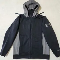 【Under Armour】 刺繍　コールドギア　フルジップパーカー　ゆったりM