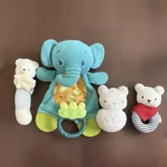 乳児　象とクマのぬいぐるみセット