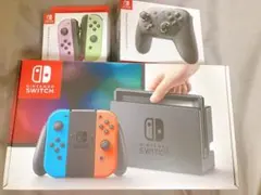 お得セット【Nintendo Switch本体】Joy-Con赤青桃緑+プロコン