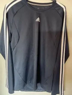 アディダス 長袖Tシャツ プラクティスシャツ ネイビーサッカー　ランニング　Ｍ