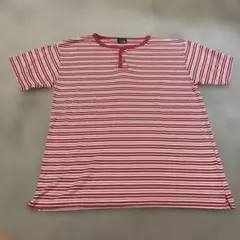 90s Tops Buggy ボーダー ヘンリーネック Tシャツ 40のサムネイル