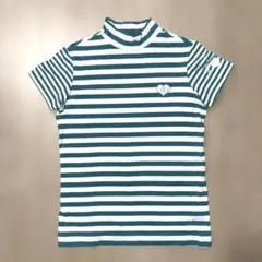 ★コットン95%★【パーリーゲイツ】0サイズ ボーダー 半袖Tシャツ