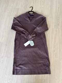 NEMIKA（JUPE DE SATIN）ブラウン シャツワンピース