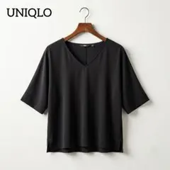 UNIQLO ユニクロ ドレープブラウス Vネック ドルマンスリーブ Tブラウス