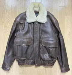 A*I様 フライトジャケット 本革 ボア キルティング 羊革 茶色 M ヴィンテ