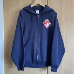 90s JERZEES フルジップパーカー フェード ペンキ飛び