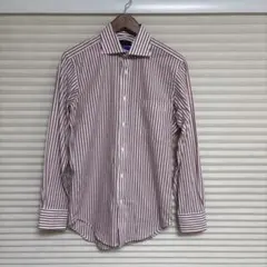 HILTON camicia da sartoria 麻混ストライプシャツ 37のサムネイル