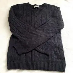 earth music&ecology ニット　セーター　ネイビー　長袖　S