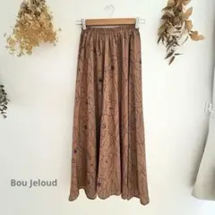 Bou Jeloud フラワープリント ブラウン　花柄　スカート