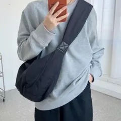 撥水加工 ショルダーバッグ ブラック 増厚 強化版 軽量 男女兼用 人気モデル